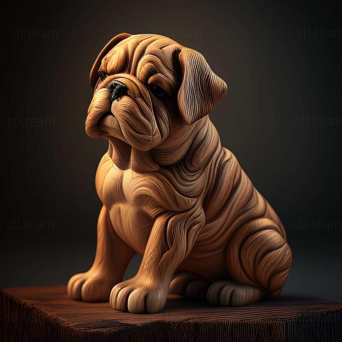 3D модель Хлопчик собака відома тварина (STL)
